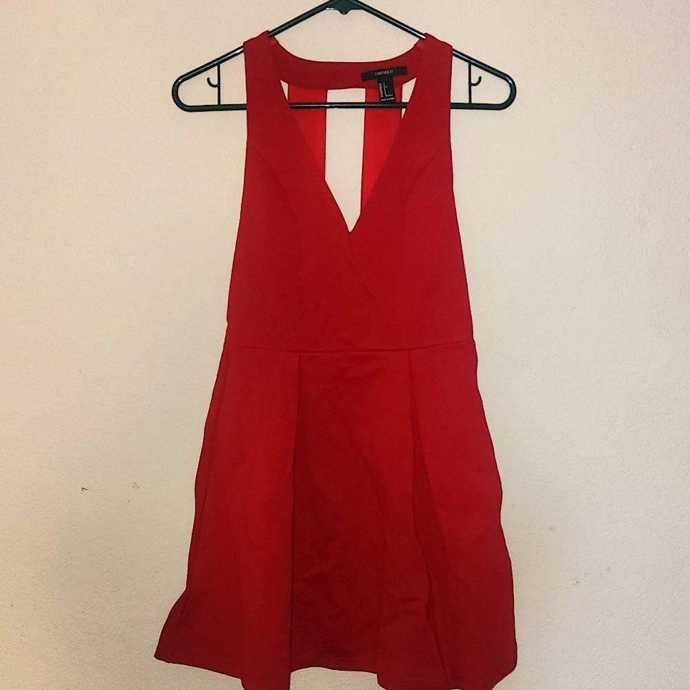 Red party dress